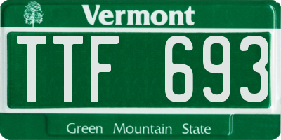 VT license plate TTF693