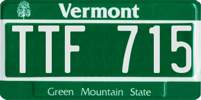 VT license plate TTF715