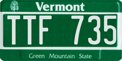 VT license plate TTF735