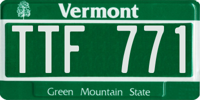 VT license plate TTF771