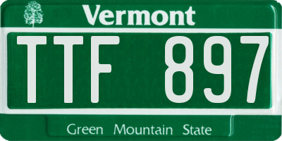 VT license plate TTF897