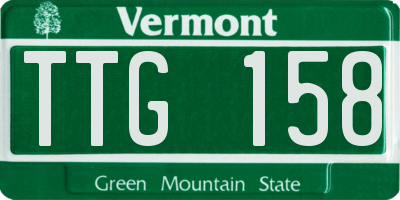 VT license plate TTG158