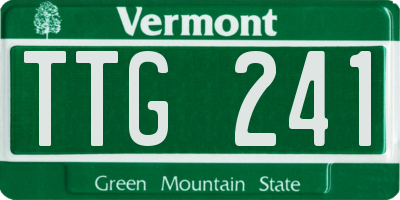 VT license plate TTG241