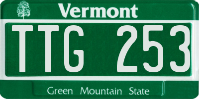 VT license plate TTG253