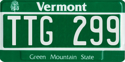 VT license plate TTG299