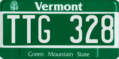 VT license plate TTG328