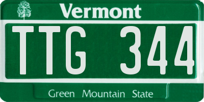 VT license plate TTG344