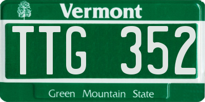 VT license plate TTG352