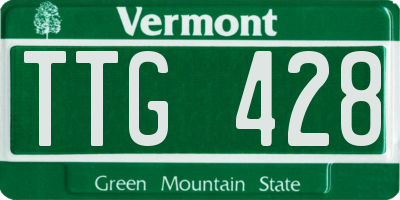VT license plate TTG428