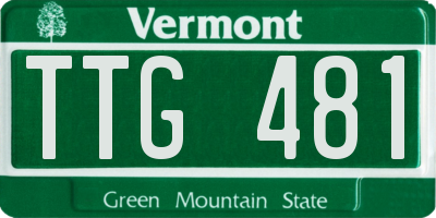 VT license plate TTG481