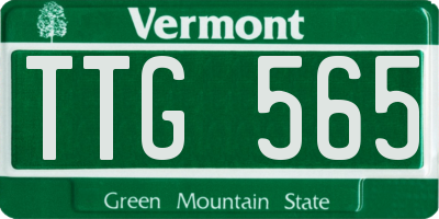 VT license plate TTG565