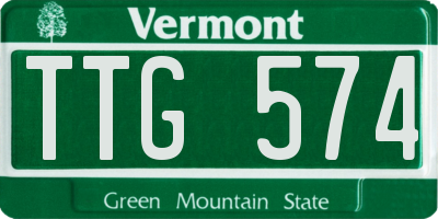 VT license plate TTG574