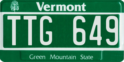 VT license plate TTG649