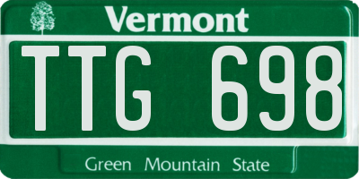 VT license plate TTG698