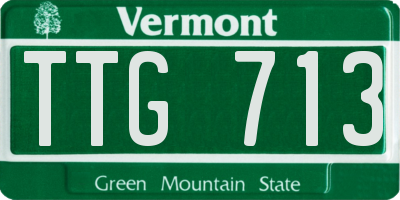 VT license plate TTG713