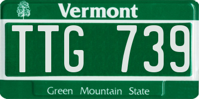 VT license plate TTG739