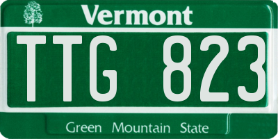 VT license plate TTG823