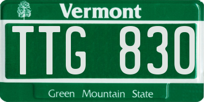 VT license plate TTG830