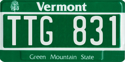 VT license plate TTG831