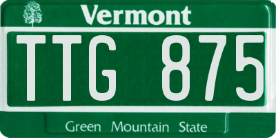VT license plate TTG875
