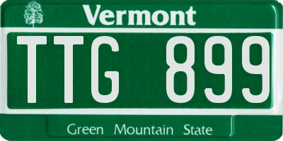 VT license plate TTG899