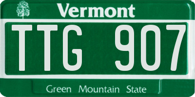 VT license plate TTG907