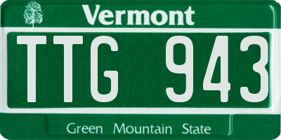 VT license plate TTG943