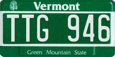 VT license plate TTG946