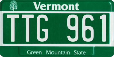 VT license plate TTG961