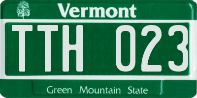 VT license plate TTH023