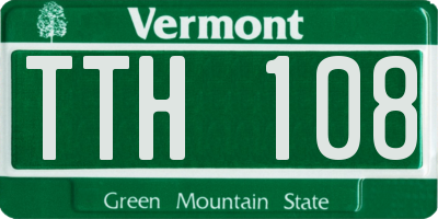 VT license plate TTH108
