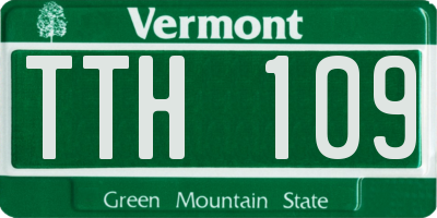 VT license plate TTH109