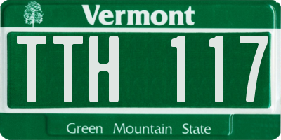 VT license plate TTH117