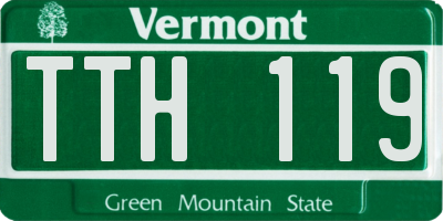 VT license plate TTH119