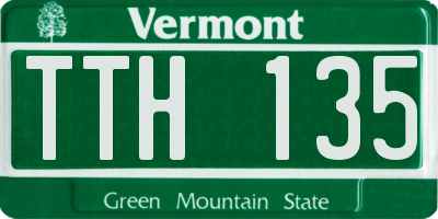 VT license plate TTH135