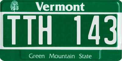 VT license plate TTH143