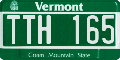 VT license plate TTH165