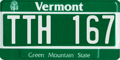 VT license plate TTH167