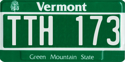 VT license plate TTH173