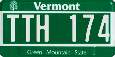 VT license plate TTH174