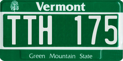 VT license plate TTH175