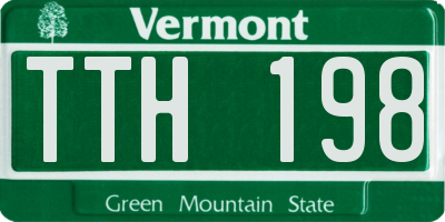 VT license plate TTH198