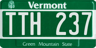 VT license plate TTH237