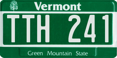 VT license plate TTH241