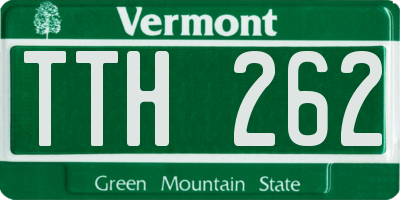 VT license plate TTH262