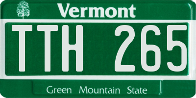 VT license plate TTH265