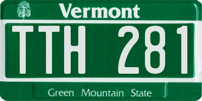 VT license plate TTH281