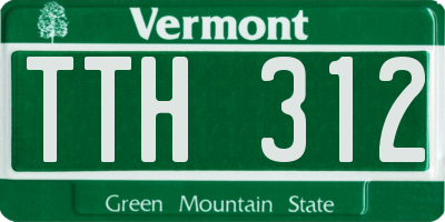 VT license plate TTH312