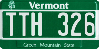 VT license plate TTH326