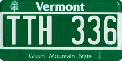 VT license plate TTH336